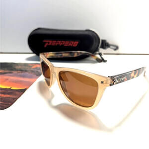 PEPPERS Sunglasses SPITFIRE Milky Caramel Tortoise Brown & Tan Polarized Square
